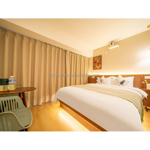 Competitively Priced 3 Star Hotel Bedroom Furniture Set <b>Queen</b> <b>Size</b> Solid Wood <b>Bed</b> <b>Frame</b> & Mattress with Headboard & Nightstands - Product Image 1