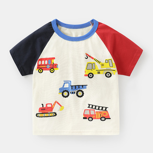 Nouveaux t-shirts décontractés pour garçons, été, personnalisés, avec des couleurs contrastées et des dessins animés, provenant d'un fournisseur chinois - Product Image 2
