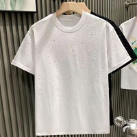 Camiseta de Algodón Grueso para Hombre 2026, Nueva, Estampada, para Parejas, con Letras, Estilo Casual de Negocios, Minimalista y Versátil