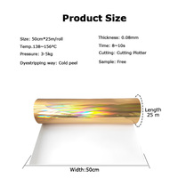 Vinyle HTV holographique métallisé souple à prix d'usine, vinyle textile thermocollant en rouleau pour vêtements