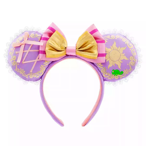 Mouse Ear Bow Headband <span class=keywords><strong>Rapunzel</strong></span> Valentine's Glitter Party Navidad Halloween Princess Decoración Cosplay Disfraz para niña - Product Image 1