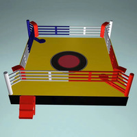 Anneau de boxe de compétition en acier durable, toile imprimée sur mesure pour la boxe, la lutte, les arts martiaux et la salle de sport - Vente en gros