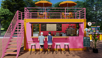 CDPH Chine 2023 Gros 40ft Conteneur Kiosque Mobile Bon Prix Modulaire Café Bar Nouvelle Petite Maison pour Centre Commercial Acier