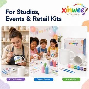 <span class=keywords><strong>Tazas</strong></span> de Cerámica Cruda Sin Hornear, Cerámica Sin Esmaltar Pintada Bajo Esmalte, Semiterminadas, Hechas a Mano, Kits de Té DIY, Placas de Cerámica Blanca - Product Image 6