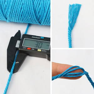 50 mètres de cordon en <span class=keywords><strong>macramé</strong></span> rond en <span class=keywords><strong>coton</strong></span> 100% de 3 mm de diamètre, disponible en plusieurs couleurs, pour la fabrication d'écharpes - Product Image 6