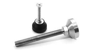 M8 M10 M12 Có Thể Điều Chỉnh San Lấp Mặt Bằng Chân Bộ Chống Trượt Cao Su C2 Thép Không Gỉ Xoay Đồ Nội Thất San Lấp Mặt Bằng Chân - Product Image 2