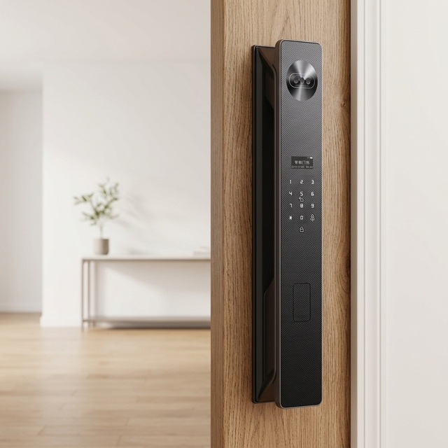 Biometric Facial Fingerprint Palm Recognition Tuya WIFI Mechanical Keyless Entry Door Lock Outdoor Front Door Lock