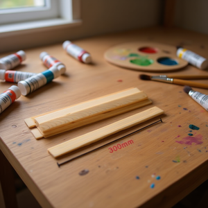 Bastoncini di legno Iln 3x25x300 mm 6 pezzi per miscelare vernici - Product Image 3