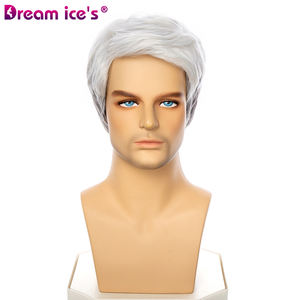 Perruques blondes en gros pour hommes blancs, prix de gros, raie libre, lisses, blond miel 613, <span class=keywords><strong>perruque</strong></span> pour hommes, <span class=keywords><strong>courte</strong></span>, cheveux synthétiques naturels - Product Image 2