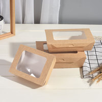 Groothandel Eco-vriendelijke Biologisch afbreekbare Kraft Papier Voedselverpakking voor Salade, Noedels, Sushi, Babyvoeding, Afhaalmaaltijden, Lunchverpakkingen PET PP