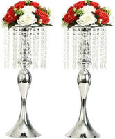 Présentoir pour vase à fleurs de table en métal doré argenté Décoration de mariage Support pour fleurs