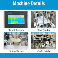 Machine d'emballage semi-automatique pour sachets à fermeture éclair horizontaux, remplissage automatique de farine et pliage sous vide pour poudres