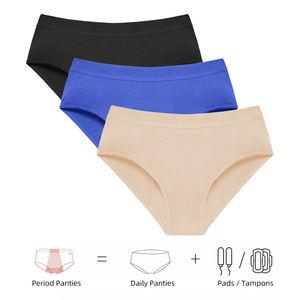 กางเกงชั้นในสตรีมี<span class=keywords><strong>ประจำเดือน</strong></span>ผ้าฝ้ายทำจากไม้ไผ่กันซึม4ชั้นสำหรับผู้หญิงมีประจำเดือน - Product Image 2