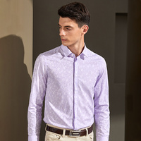 Camisa Elástica para Hombre, Camisa de Manga Larga, Estilo Coreano, Elegante, Delgada, Casual, Sin Plancha