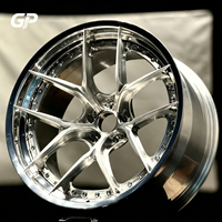 Para BMW M3 M4 Benz C63 AMG, Juego de 2 Ruedas Forjadas 6061-T6 de 5 Radios, Acabado Pulido y Cepillado, Cóncavas Profundas, 17-24 Pulgadas, 5x112 5x120