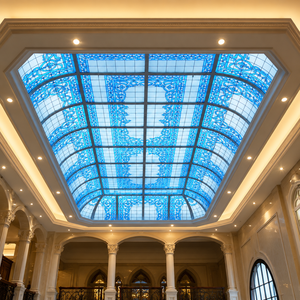 Dôme en verre teinté sur mesure, panneaux de vitraux décoratifs pour plafond de cathédrale, art vitralement décoratif pour église, hôtel, villa moderne - Product Image 4