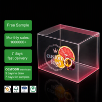 Boîte cadeau rectangulaire transparente en PET de qualité supérieure pour thé aux fruits, thé et jus de fruits, boîte à boisson en plastique recyclable