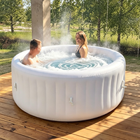 Bain à remous gonflable rond d'extérieur avec accessoires, technologie Drop Stitch DWF, idéal pour les fêtes et les jeux