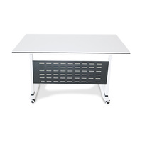 Bureau de conférence portable multi-taille avec pieds et roues en métal faciles à plier pour les réunions ou les formations de bureau modernes