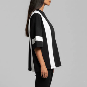 Camisetas de Verano para Mujer, Talla Grande, 100% Algodón, Personalizadas, Casuales, de Manga Corta y Cuello Redondo, 140 g/m² - Product Image 2