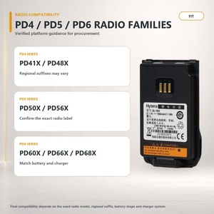 Batería de Radio Original Hytera BL1504 de Iones de Litio, 1500mAh, 7.4V, IP67, para las Series PD4, PD5 y PD6, Kit de Suministro al por Mayor - Product Image 2