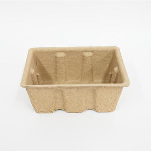 Boîte de rangement en pulpe de papier compostable, plateau de bureau biodégradable, alternative écologique aux bacs en plastique, tailles personnalisables - Product Image 5