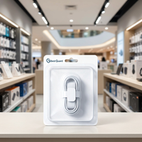 Emballage sous blister personnalisé pour câble de données USB, emballage sous blister transparent en PET pour les pièces de câble de chargeur de smartphone