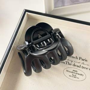 Franse Elegante Grote Pompoen Klauw Haarclip Zoete Stijl Matte Acryl Haai Haaraccessoires Plastic Materiaal - Product Image 2