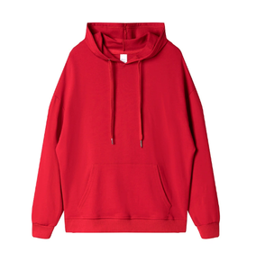 Sudadera 100% Algodón Estilo Americano Talla Grande Informal con Capucha de Felpa Color Sólido Sudadera con Capucha para Hombre Personalizable - Product Image 2