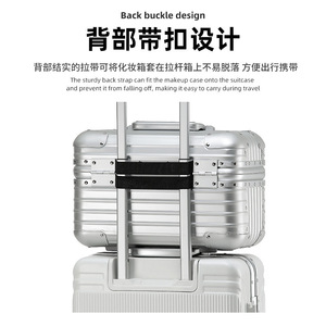 Maleta de mano de aleación de aluminio y magnesio de 12 pulgadas, estuche metálico duradero con cerradura para viajes de ocio. - Product Image 3