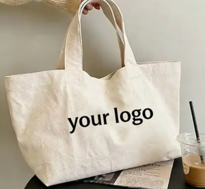 Popolare Borsa Shopper <span class=keywords><strong>Extra</strong></span> <span class=keywords><strong>Large</strong></span> e Spessa con Logo Personalizzato, Riutilizzabile in Cotone per la Spesa, Borsa in Tela - Product Image 3