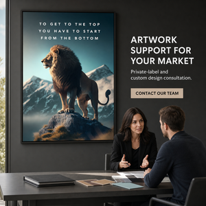 Stampa Artistica da Parete con <span class=keywords><strong>Tipografia</strong></span> Motivazionale Leone, Ritratto Animale con Citazione per Ufficio, Studio, Man Cave, Arredamento Moderno - Product Image 6