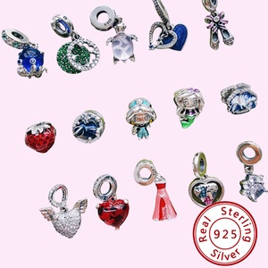 Pendentifs breloques unisexes tendance de la série Ocean, vente en gros, breloques en argent 925 pour bracelets, certifiées GDTC HaYa PAN-46 - Product Image 2