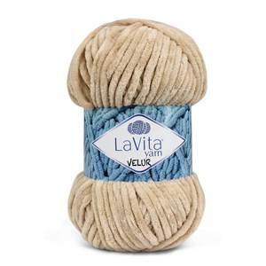 Lavita <b>100</b>% <b>Polyester</b> Velour Velvet Hand Knitting <b>Yarn</b> 100g High Strength Fancy Pattern for Crochet Style Fancy <b>Yarn</b>-7119 - Product Image 1