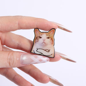 Huh What Cat Broche Esmalte Pins Dibujos animados Angry and Arrogant Kitten Meme Broches Bolsas Solapa Insignia Joyería Regalo para Cat Lover - Product Image 4