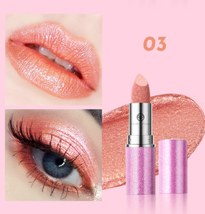 Rouge à lèvres et ombre à paupières holographique Vegan 6 couleurs Glitter Cameleon Matte Glossy 2 en 1 pour produit cosmétique - Product Image 4