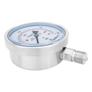 Stainless steel pressure <b>gauge</b> Y100BF, suitable for oil, water, and air pressure applications. 304/316L stainless steel, high - Product Image 3