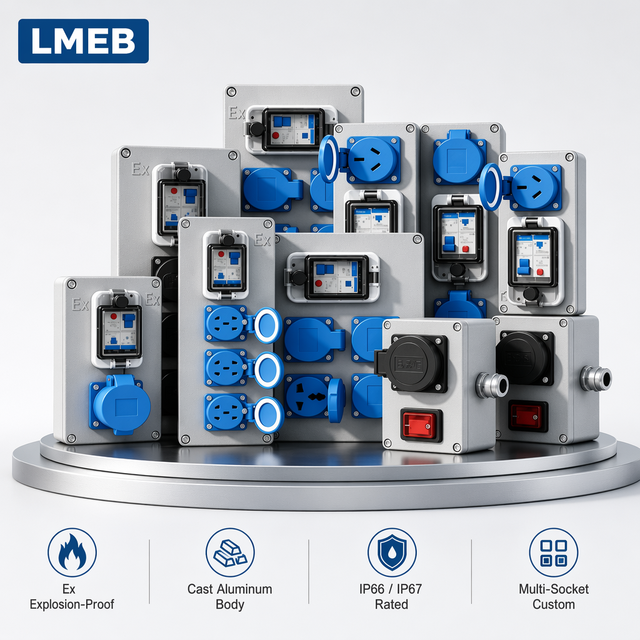 Customized IP67 Industrial Plug Socket 2-Pole Plug 2P Leakage Protection Distribution Board for Electrical Equipment