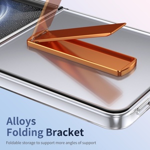เคสโทรศัพท์แบบใสบางเฉียบสำหรับ Samsung Z Flip 8 7 6 5 4 พร้อมแถบรองรับ ป้องกันหน้าจอ ป้องกันการกระแทก ฝาหลังแข็ง - Product Image 5