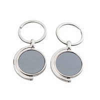 Porte-clés en alliage de zinc double face, gravure de logo d'entreprise, pendentif avec code QR, idéal pour les cadeaux d'affaires et la promotion - Vente chaude