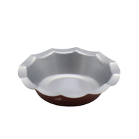 Moule à pâtisserie rond festonné en acier au carbone antiadhésif, bord cannelé, pour muffins, puddings, cuisson au four domestique