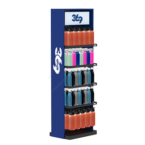 Luxury wall mounted freestanding coffee <b>tea</b> cup display rack thermos cup display with <b>led</b> <b>lights</b> - Product Image 1