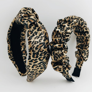 DREAM FASHION Bandeau pour fille personnalisé à imprimé léopard avec nœud, accessoires pour cheveux de haute qualité pour femmes - Product Image 1