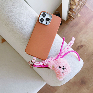 Kleurrijke schattige mobiele telefoon hangkoord tas charme touw pluche beer cartoon pop mobiele telefoon hanger groothandel - Product Image 5