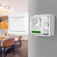 Module d'interrupteur intelligent WiFi Tuya 1 ou 2 voies, design en barre, alimenté électriquement, en PC, télécommande vocale, compatible Alexa Google Home