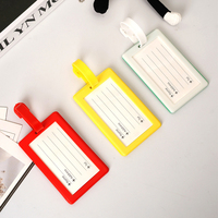 Étiquette de bagage en PVC souple, étiquette de bagage en caoutchouc souple, étiquette de bagage personnalisée en PVC souple avec motif de carte d'embarquement de dessin animé