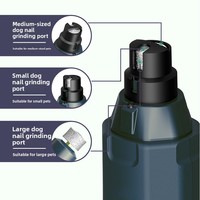Paiwang Pet Nagelslijper Grensoverschrijdende Groothandel 6-Snelheidsregeling Laag Geluid Vibratie Dubbele LED Verlichting Automatische Nagelsnijder