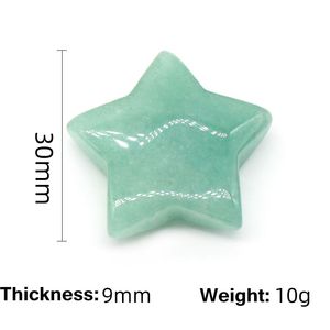 Ukiran tangan 30mm batu Bintang alami Reiki kristal penyembuhan bintang mode liontin dan jimat - Product Image 6