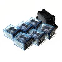 Relais miniature Omron MY4N AC100/110V 14 broches 4PDT 5A AC DC pour contrôle industriel en stock