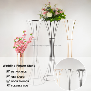 Support de fleurs en métal de Style Simple moderne Offre Spéciale lisse or argent noir support de fleurs pour décor de Table de mariage - Product Image 4
